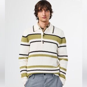 NN.07 [No Nationality] Alfie Knitted Polo in Ivory #016